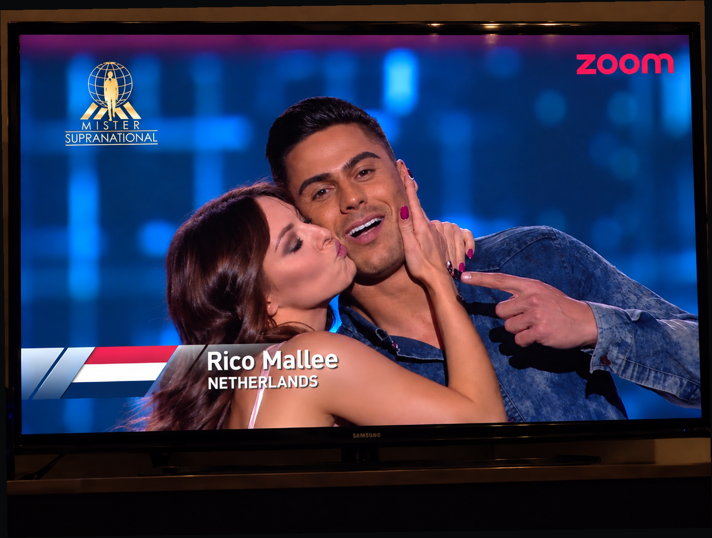 Rico Mallee representing the Netherlands in a Zoom TV India broadcast from Mister Supranational